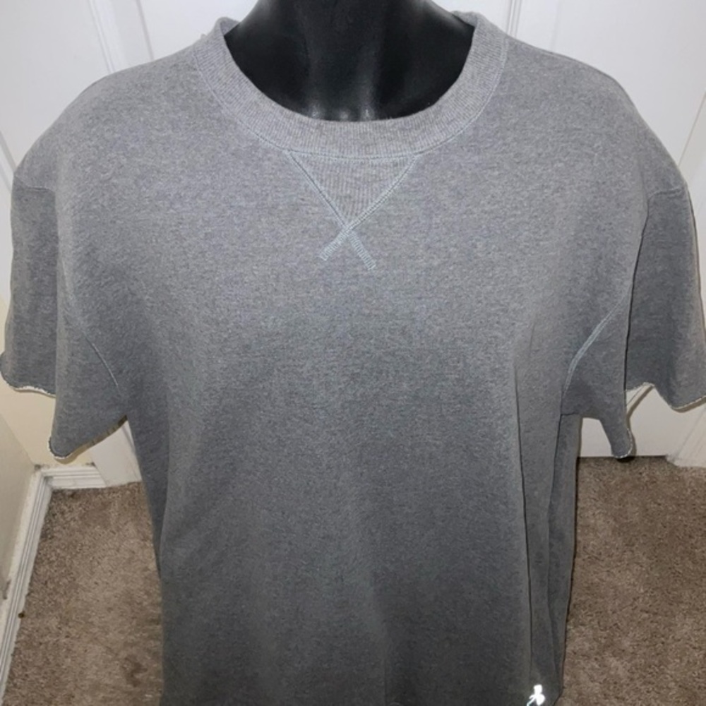 Men's Gray Crew Neck Shirt Terry XL